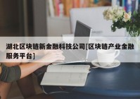 湖北区块链新金融科技公司[区块链产业金融服务平台]